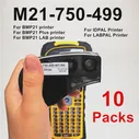 1 ~ 10 упаковок Сменного Картриджа с нейлоновыми этикетками M21-750-499 Для Ручной маркировки проводов Brady Etiqueteuse BMP21-PLUS BMP21-LAB