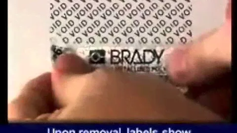 Гарантийная этикетка-пломба Brady B-7576 с надписью VOID