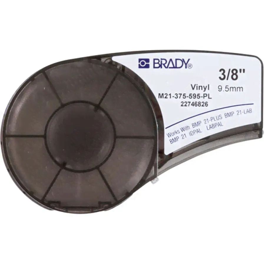 Brady M21-375-595-PL - лента виниловая, 9.53mm/6.4m (белый на фиолетовом)