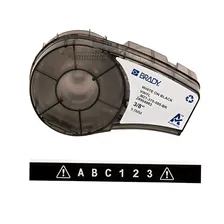 Лента Brady M21-375-595-BK 9.53 мм, белый на черном brd139741