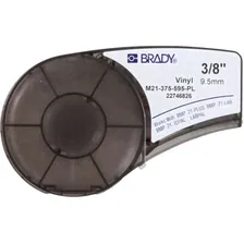 Brady M21-375-595-PL - лента виниловая, 9.53mm/6.4m (белый на фиолетовом)