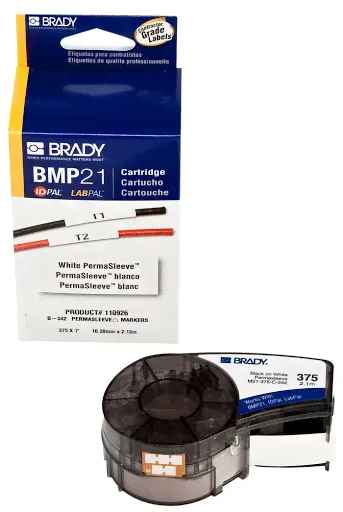 BRADY brd110926 термоусадочная трубка M21-375-C-342 черный/белый-0