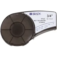 Brady M21-750-595-BR - лента виниловая, 19.05mm/6.4m (белый на коричневом)