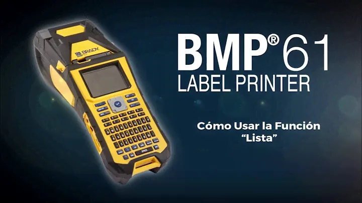 Impresora de etiquetas BMP61 - Cómo usar la función Lista