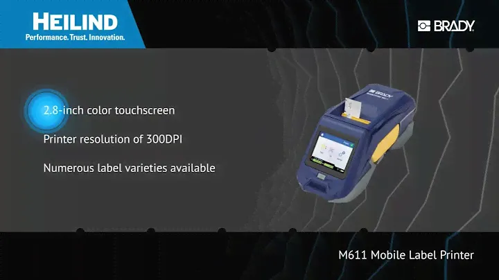 BradyPrinter M611 Mobile Label Printer | Heilind Electronics