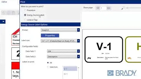 How to Print Energy Source Tags in Lockout Writer | Brady Workstation